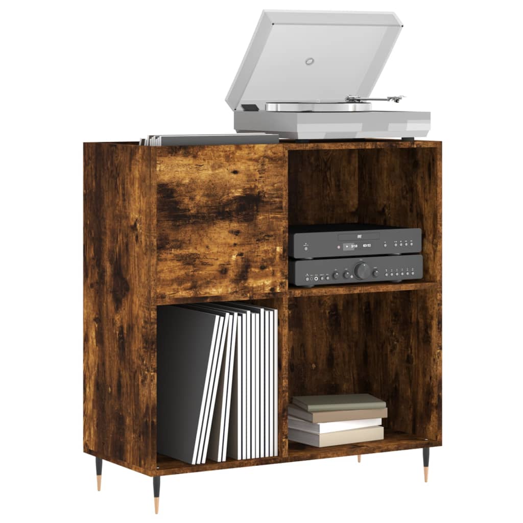 Vinyl record cabinet, smoked, 84.5x38x89cm, wood