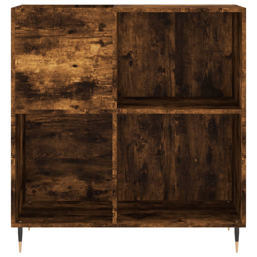 Vinyl record cabinet, smoked, 84.5x38x89cm, wood