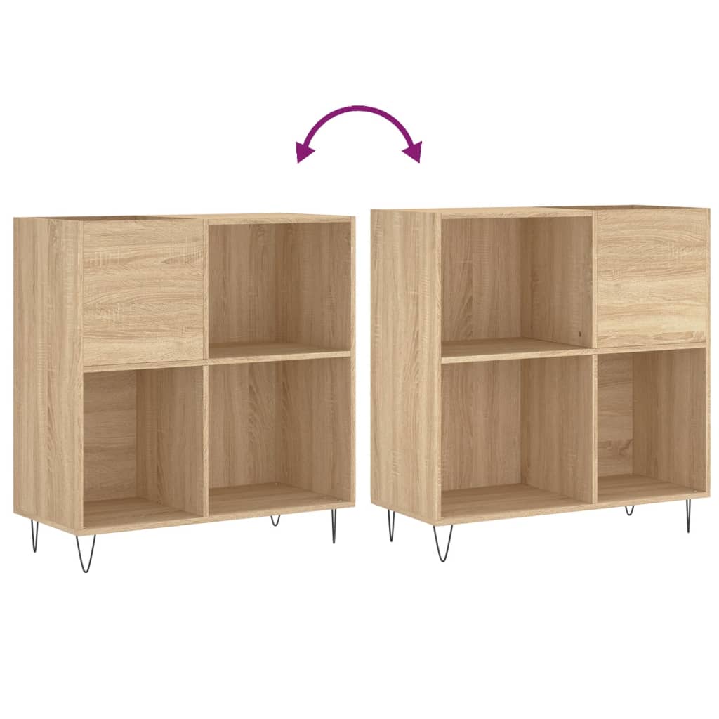 Vinila ierakstu skapis, ozols, 84,5x38x89cm, koks