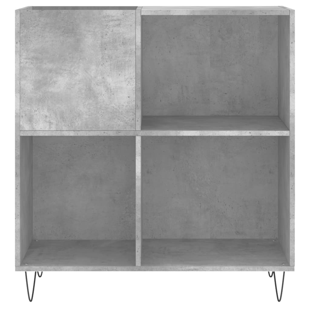 Vinila ierakstu skapis, betona, 84,5x38x89cm, koks