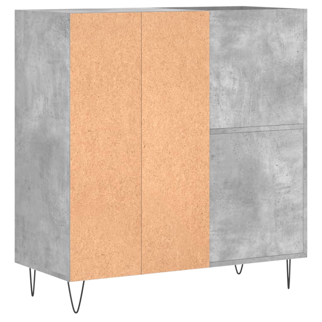 Vinila ierakstu skapis, betona, 84,5x38x89cm, koks