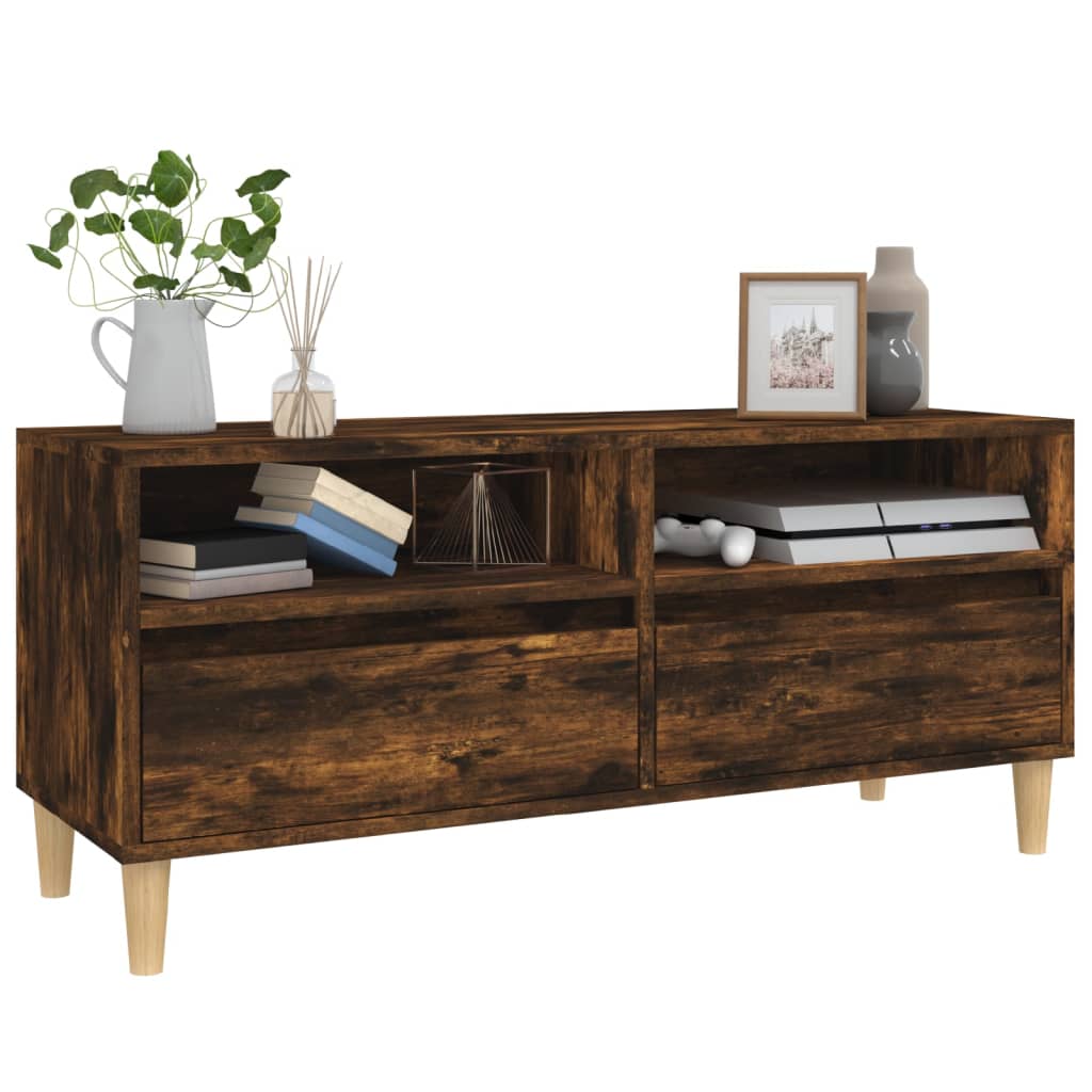 TV cabinet, smoky, 100x34.5x44.5cm, wood