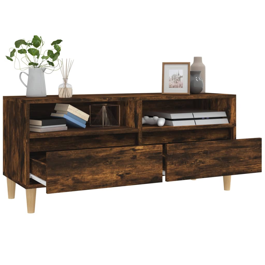 TV cabinet, smoky, 100x34.5x44.5cm, wood