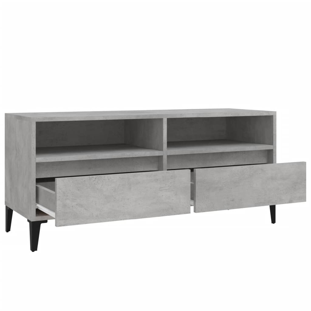 TV skapītis, betona pelēks, 100x34,5x44,5cm, koks