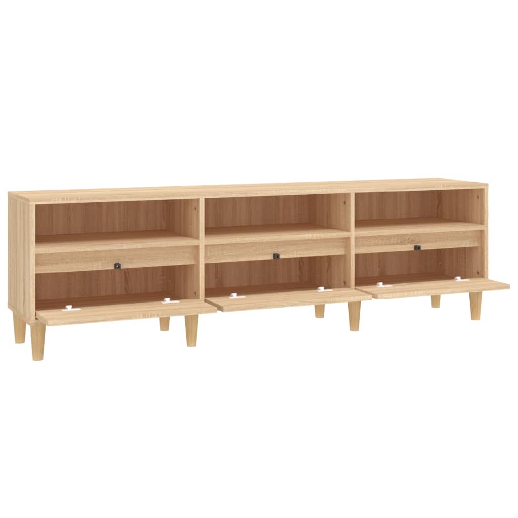 TV cabinet, oak, 150x30x44.5cm, engineered wood
