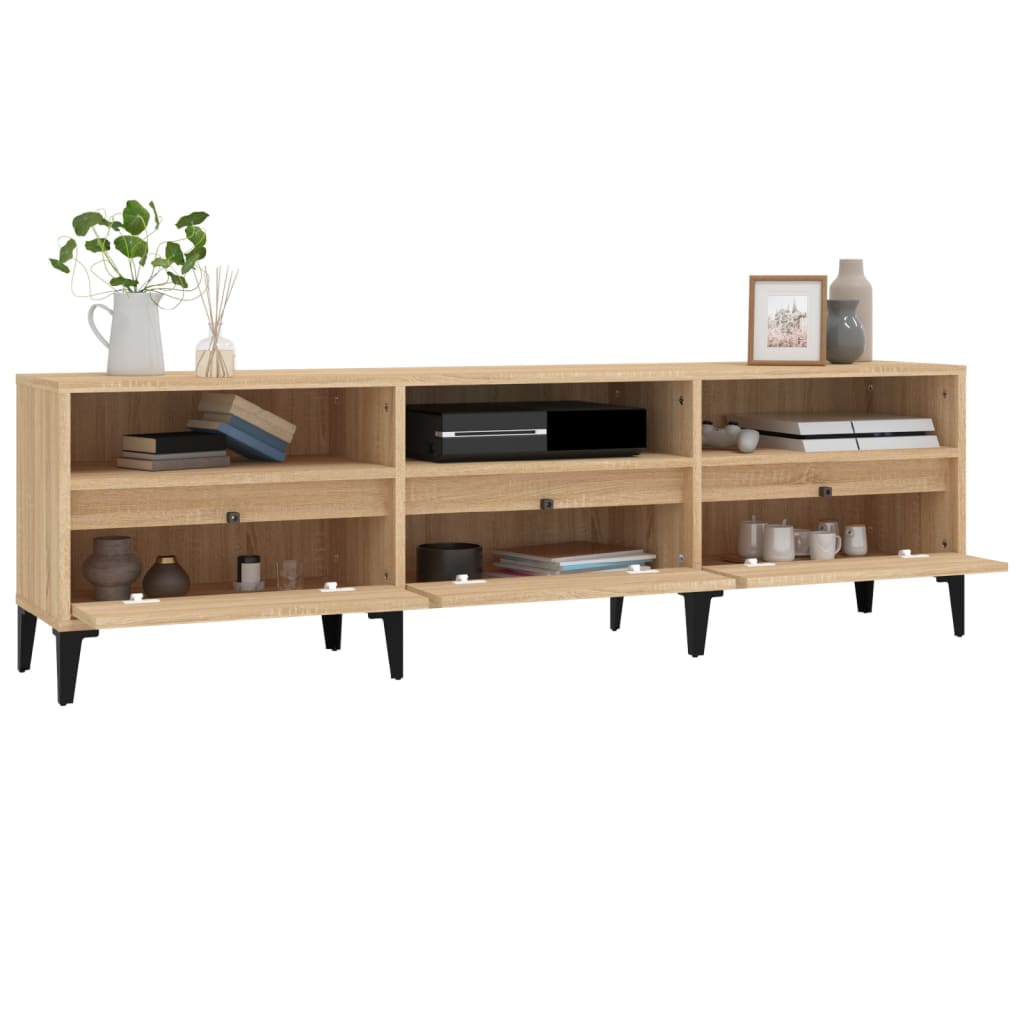 TV cabinet, oak, 150x30x44.5cm, engineered wood