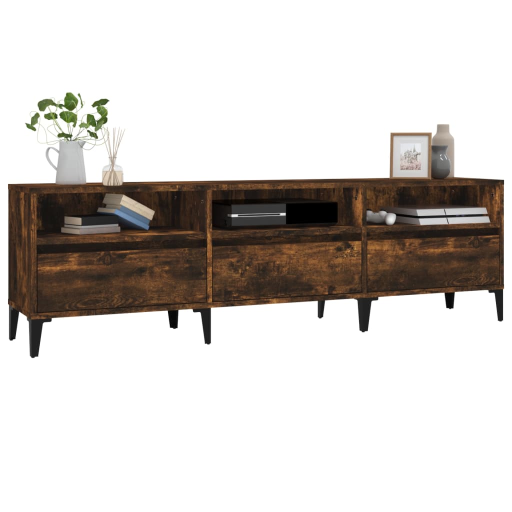 TV cabinet, smoky oak, 150x30x44.5cm, wood