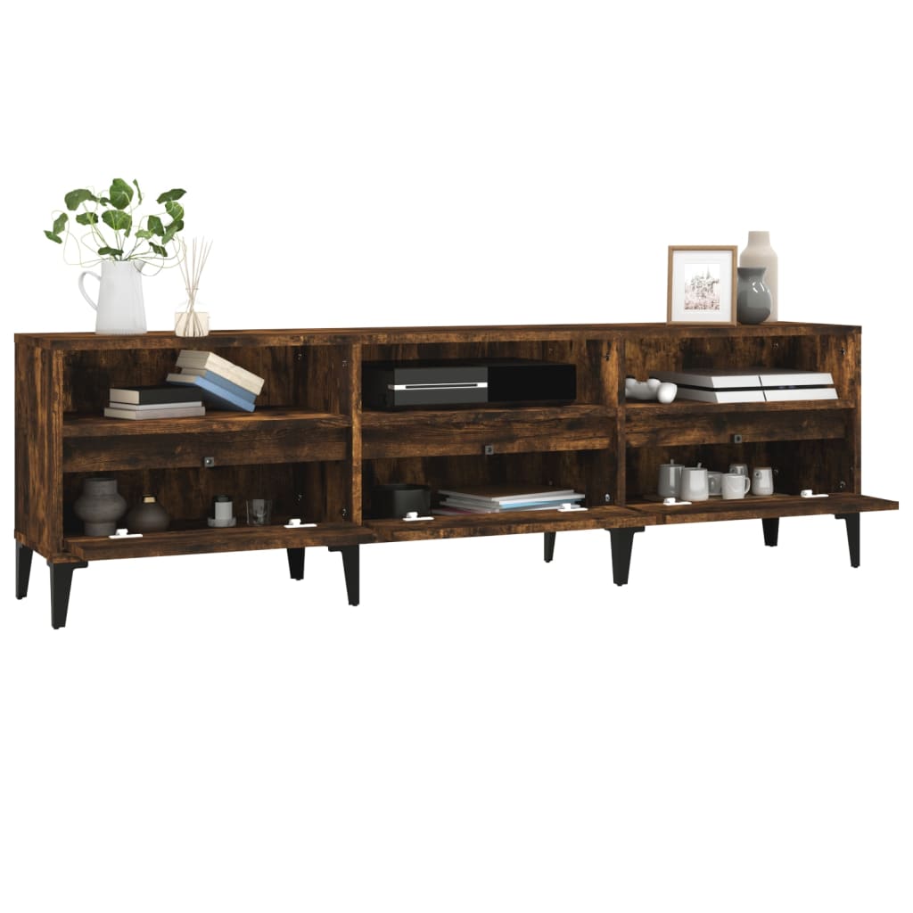 TV cabinet, smoky oak, 150x30x44.5cm, wood