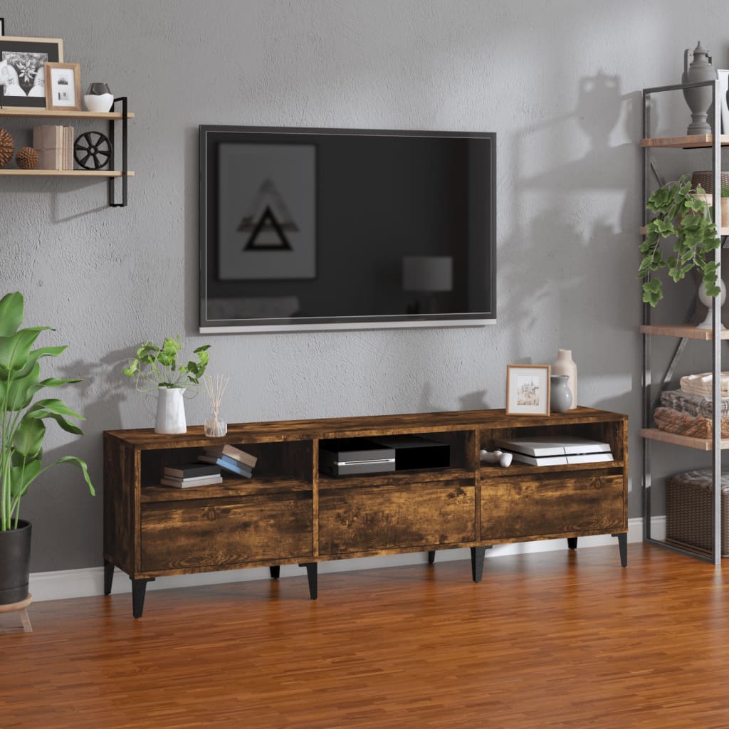 TV cabinet, smoky oak, 150x30x44.5cm, wood