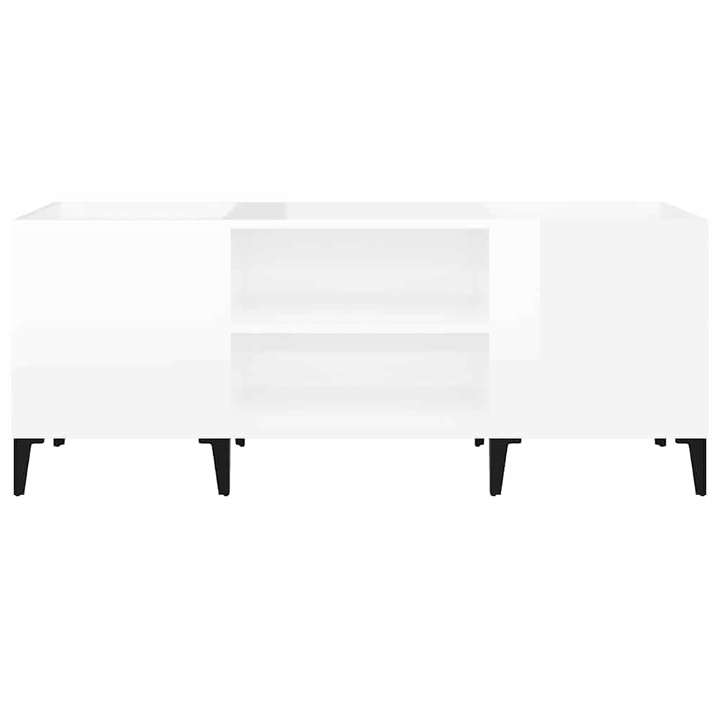 Vinyl record cabinet, white, 121x38x48cm, wood