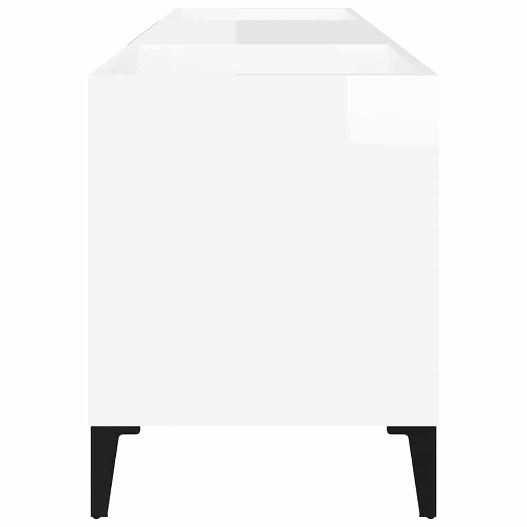 Vinyl record cabinet, white, 121x38x48cm, wood