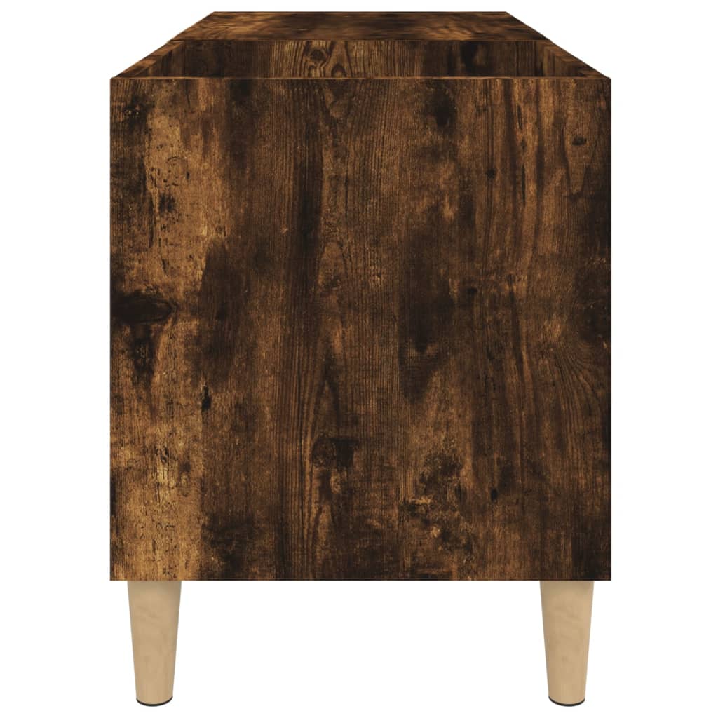 Vinyl record cabinet, smoked, 84.5x38x48cm, wood