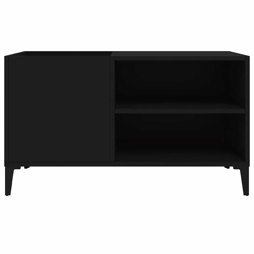 Vinyl record cabinet, black, 84.5x38x48cm, wood
