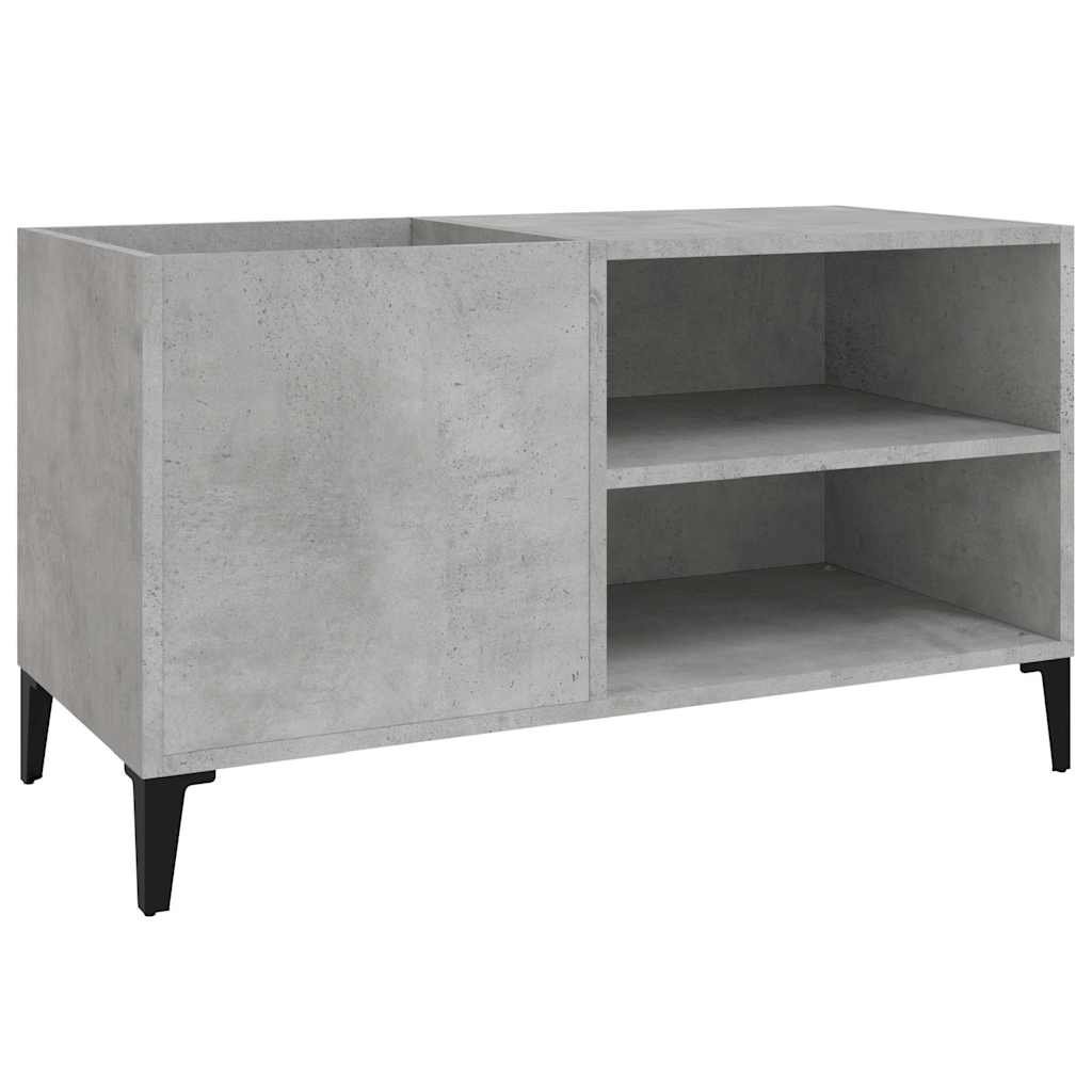 Vinyl record cabinet, concrete, 84.5x38x48cm, wood