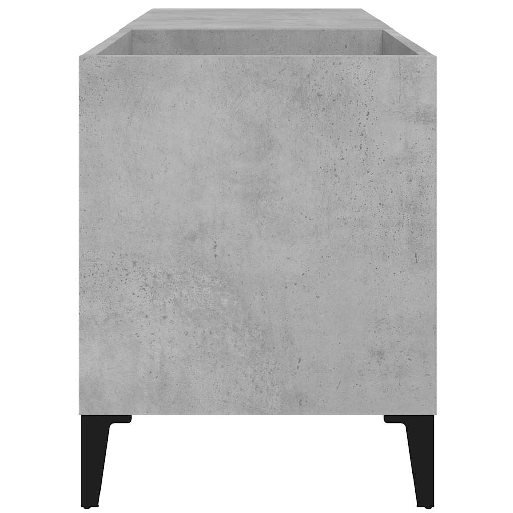 Vinyl record cabinet, concrete, 84.5x38x48cm, wood
