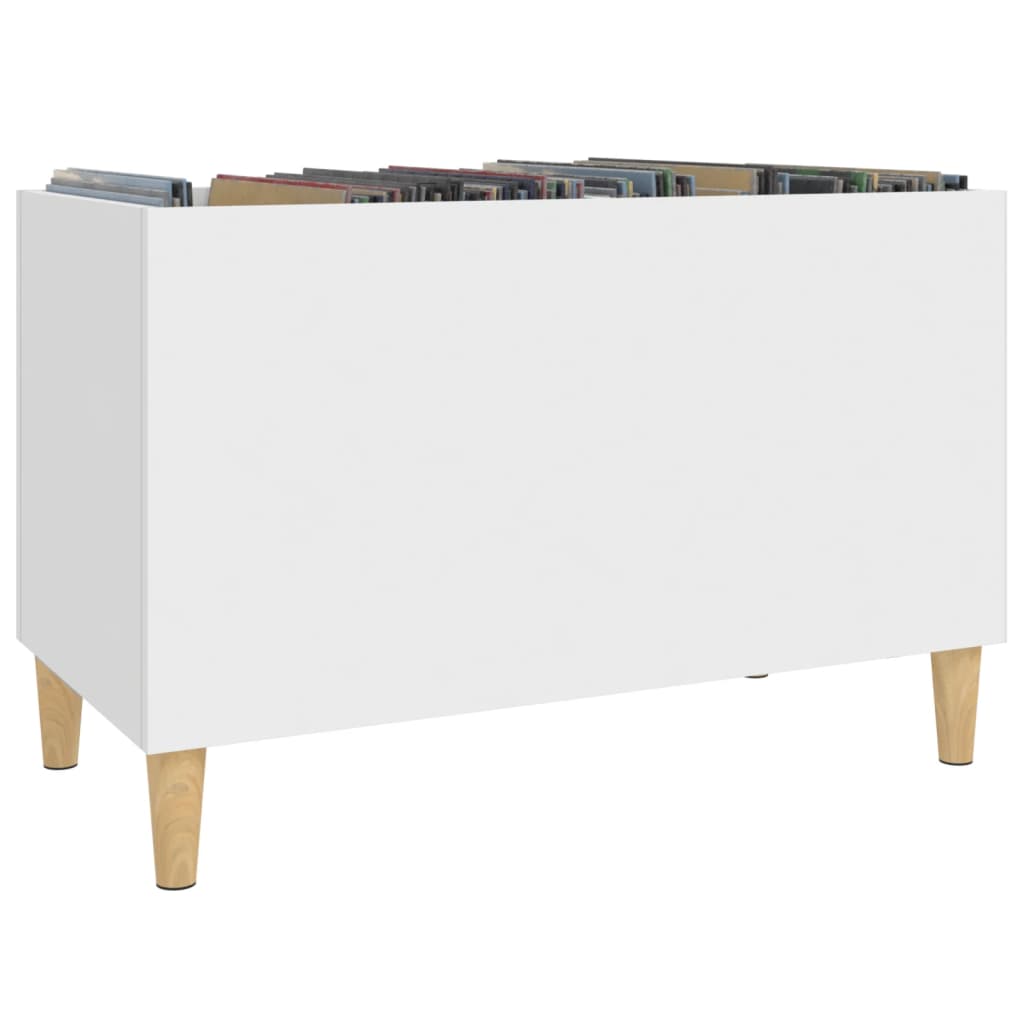 Vinyl record cabinet, white, 74.5x38x48cm, wood
