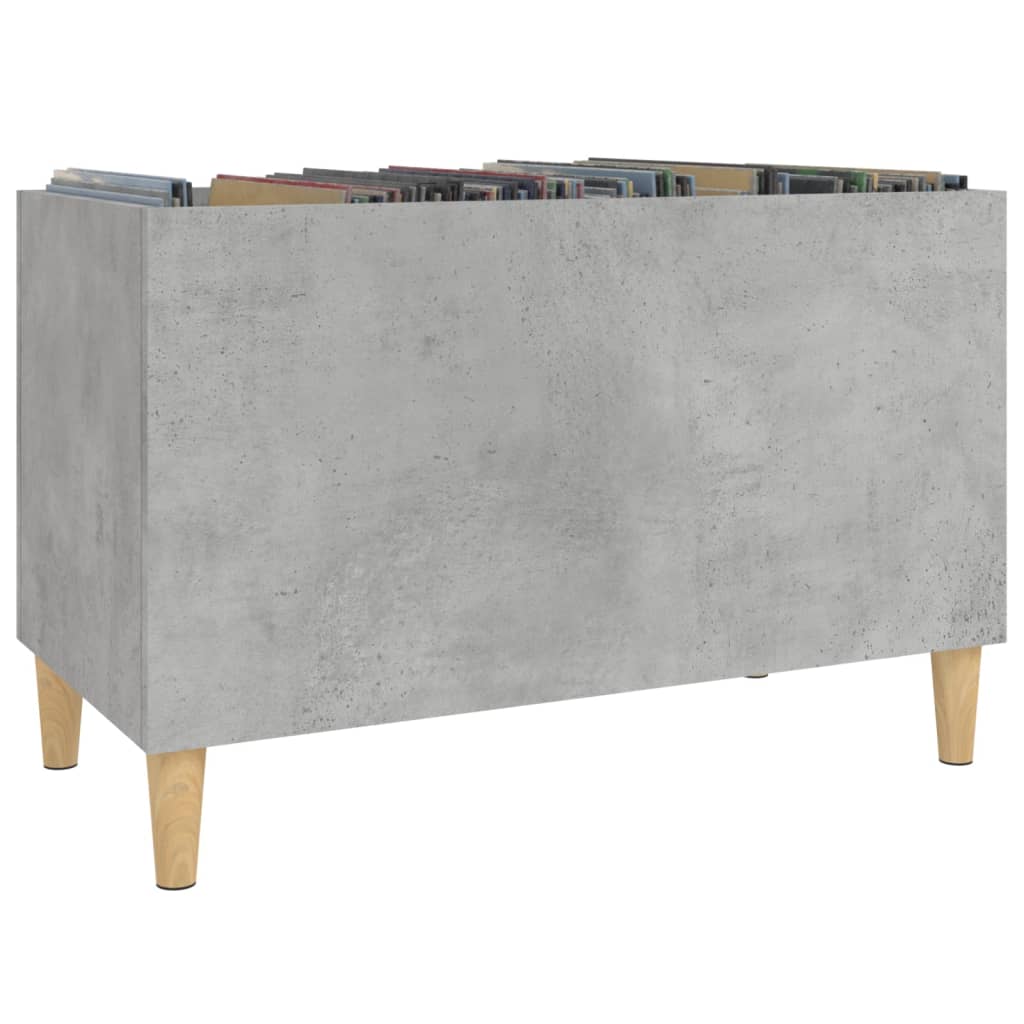 Vinyl record cabinet, concrete, 74.5x38x48cm, wood
