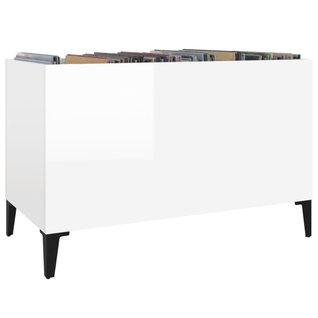 Vinyl record cabinet, white, 74.5x38x48cm, wood