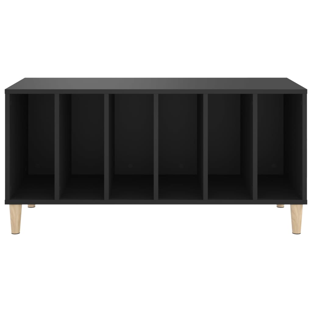 Vinyl record cabinet, black, 100x38x48cm, wood