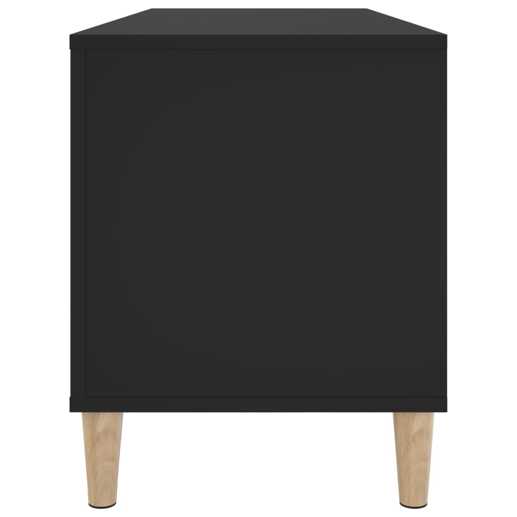 Vinyl record cabinet, black, 100x38x48cm, wood