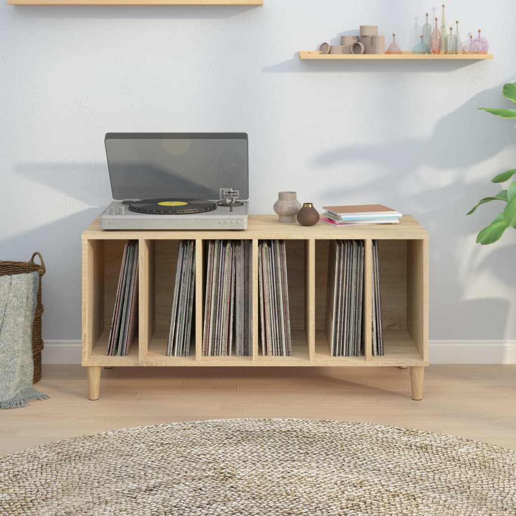 Vinyl record cabinet, oak, 100x38x48cm, wood