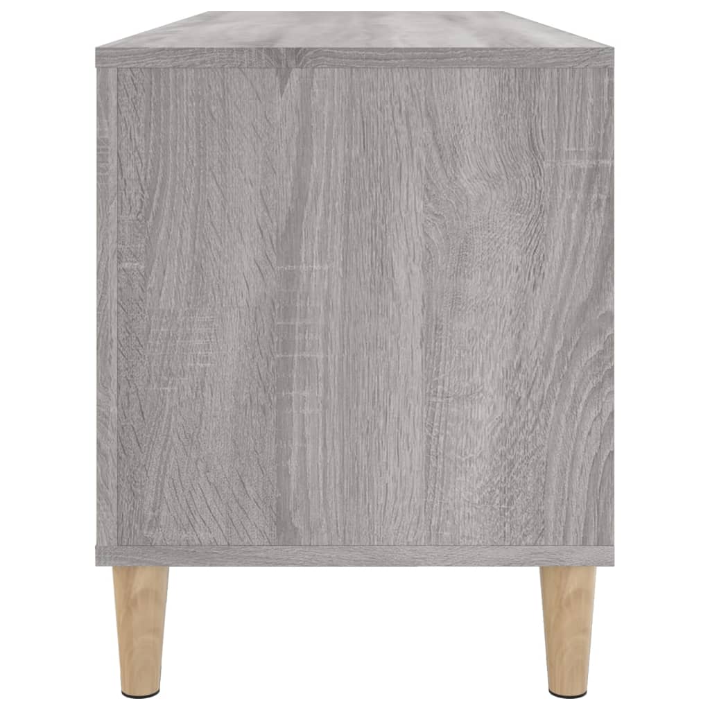 Vinilinių plokštelių spintelė, pilka, 100x38x48cm, mediena