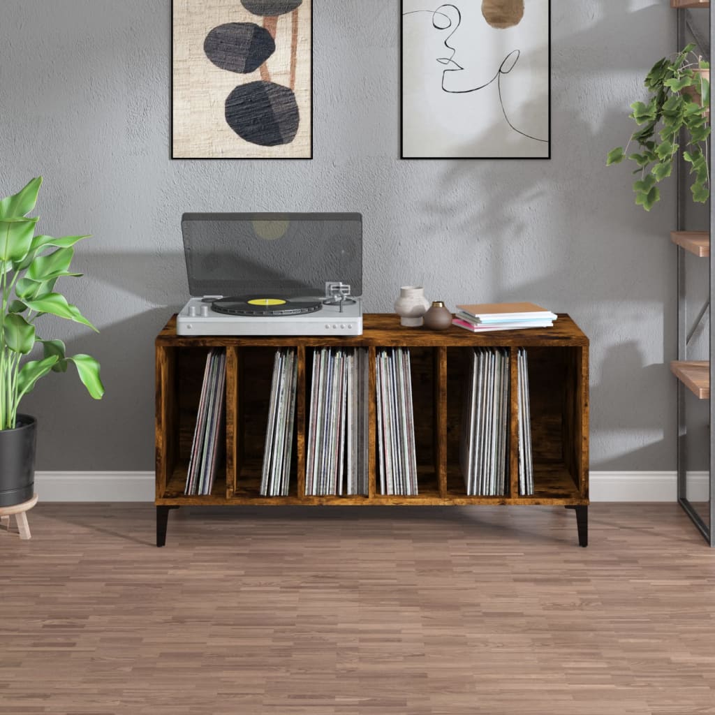 Vinila plašu skapītis, dūmu krāsa, 100x38x48cm, koks