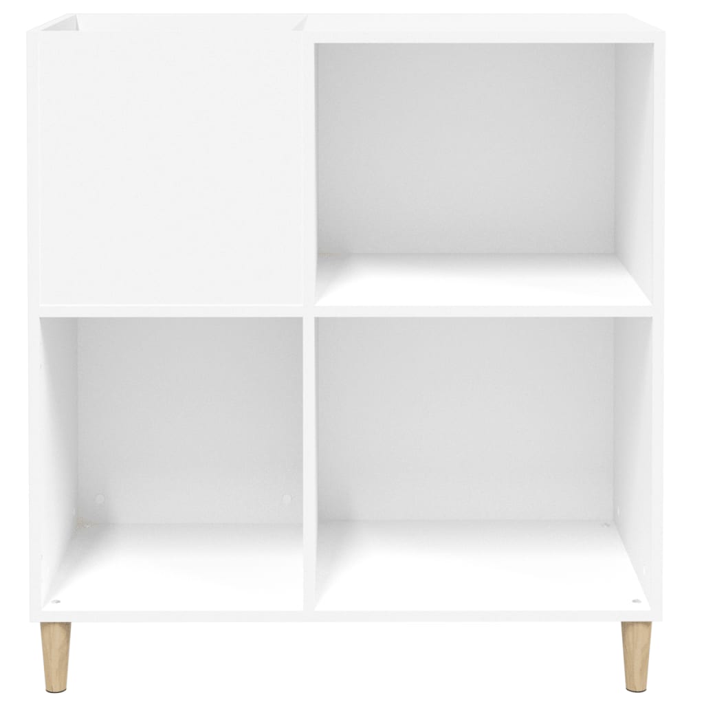 Vinilinių plokštelių spintelė, balta, 84,5x38x89cm, mediena