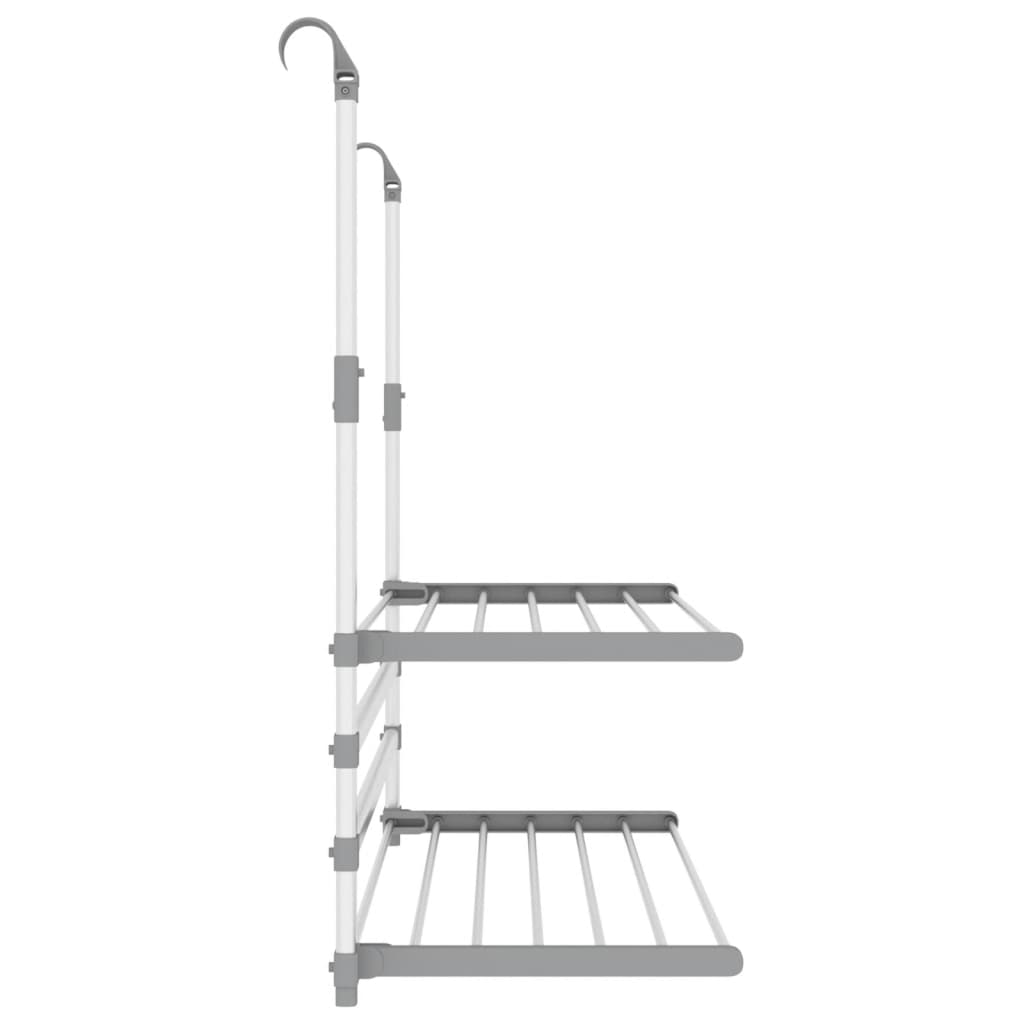 Laundry dryer for balcony, 89x25x(60–95)cm, aluminum