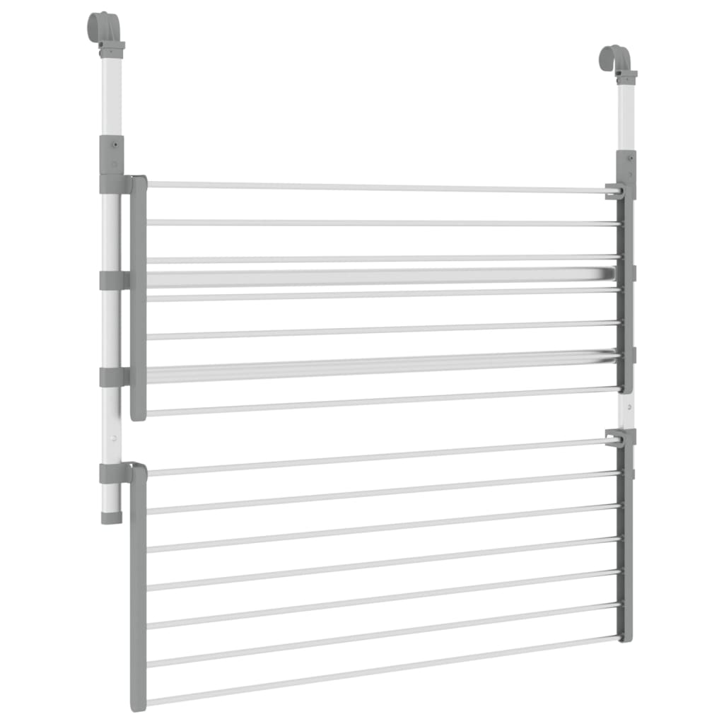 Laundry dryer for balcony, 89x25x(60–95)cm, aluminum