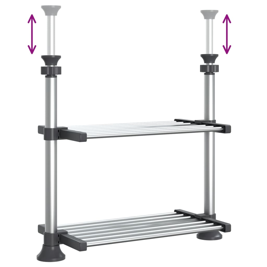 Virtuvės lentyna, 50x25x(50–70)cm, aliuminis