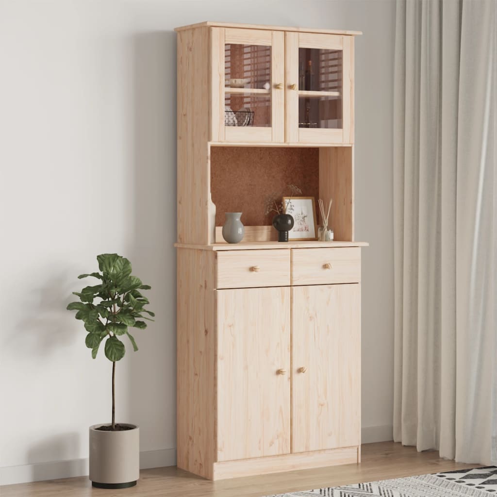 Chest of drawers ALTA, 77x35x188cm, solid pine wood
