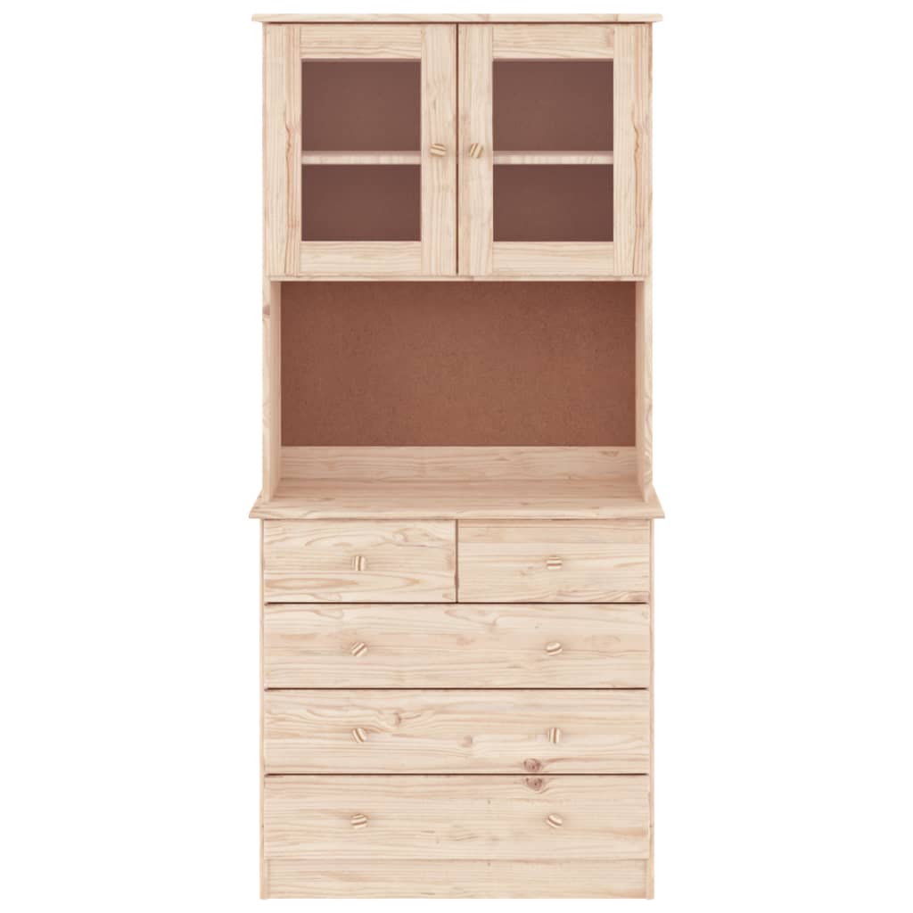 Chest of drawers ALTA, 77x35x165cm, solid pine wood