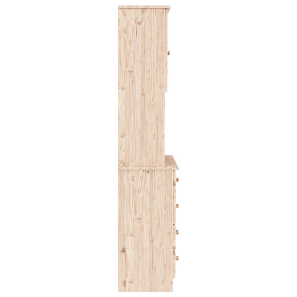 Chest of drawers ALTA, 77x35x165cm, solid pine wood