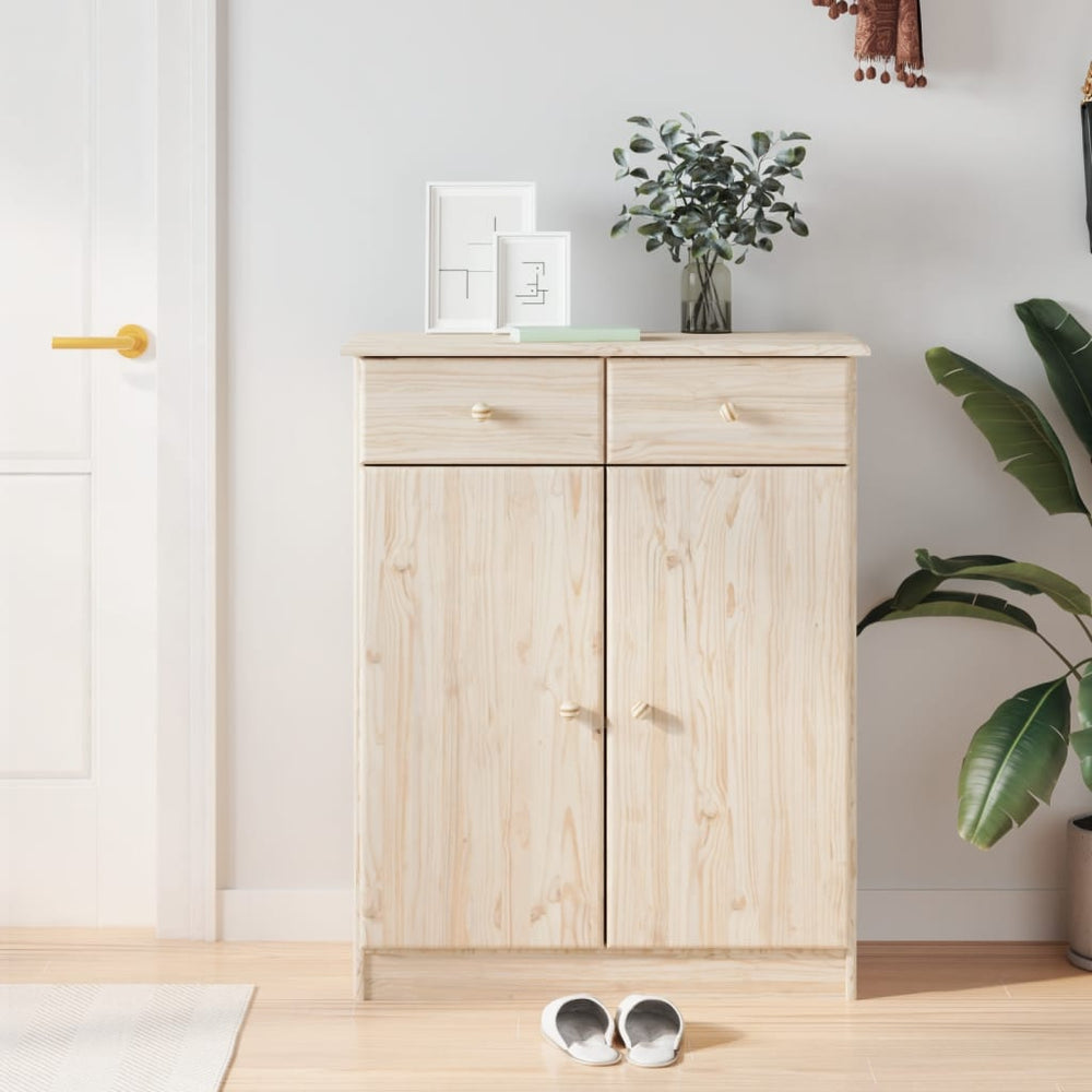 Shoe cabinet ALTA, 77x35x96cm, solid pine