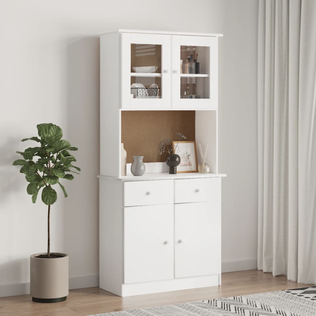 Virsma skapim ALTA, balta, 77x30x92cm, priedes masīvs