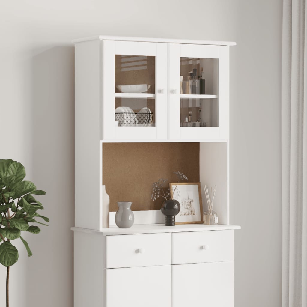 Virsma skapim ALTA, balta, 77x30x92cm, priedes masīvs