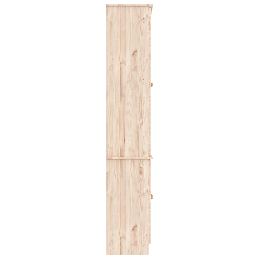 Glass display cabinet ALTA, 77x35x186.5cm, pine