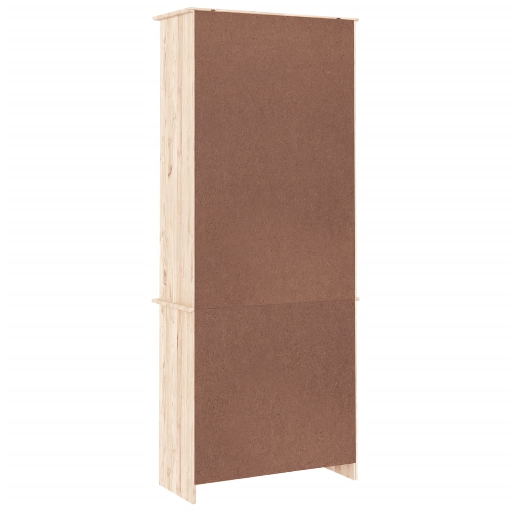 Glass display cabinet ALTA, 77x35x186.5cm, pine