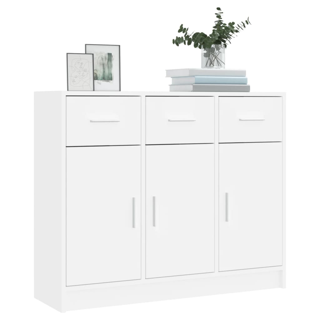 Sideboard, white, 91x28x75cm, engineered wood
