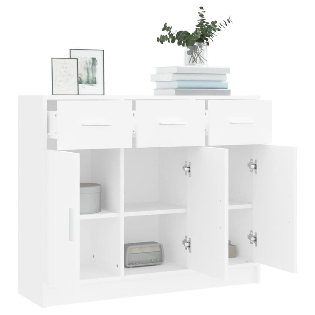 Sideboard, white, 91x28x75cm, engineered wood