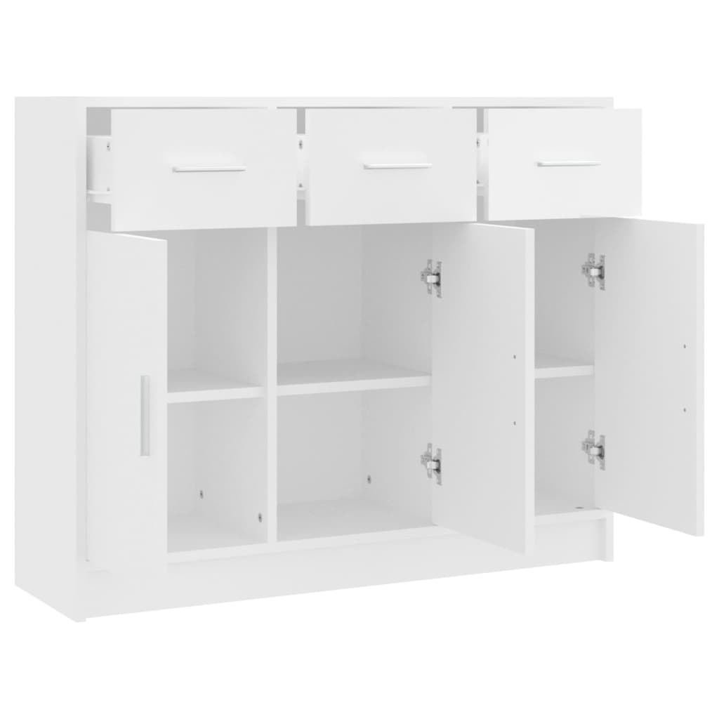 Sideboard, white, 91x28x75cm, engineered wood