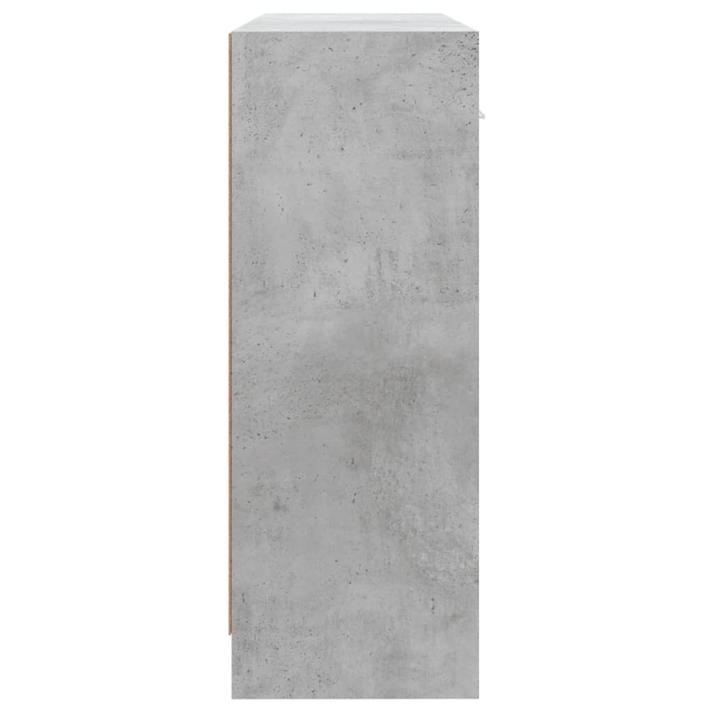 Šoninė spintelė, betono pilka, 91x28x75cm, apdirbta mediena