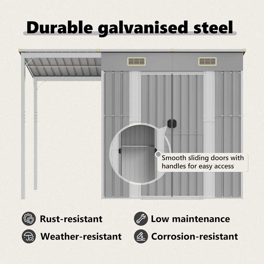 Pašiūrė ilgu stogu RAVENSWOOD, 277x110,5cm