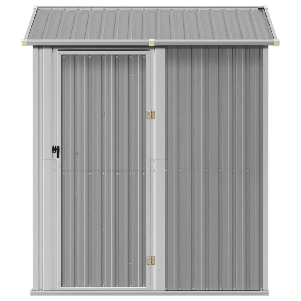 Garden shed, light grey, 192x152.5x237cm, steel