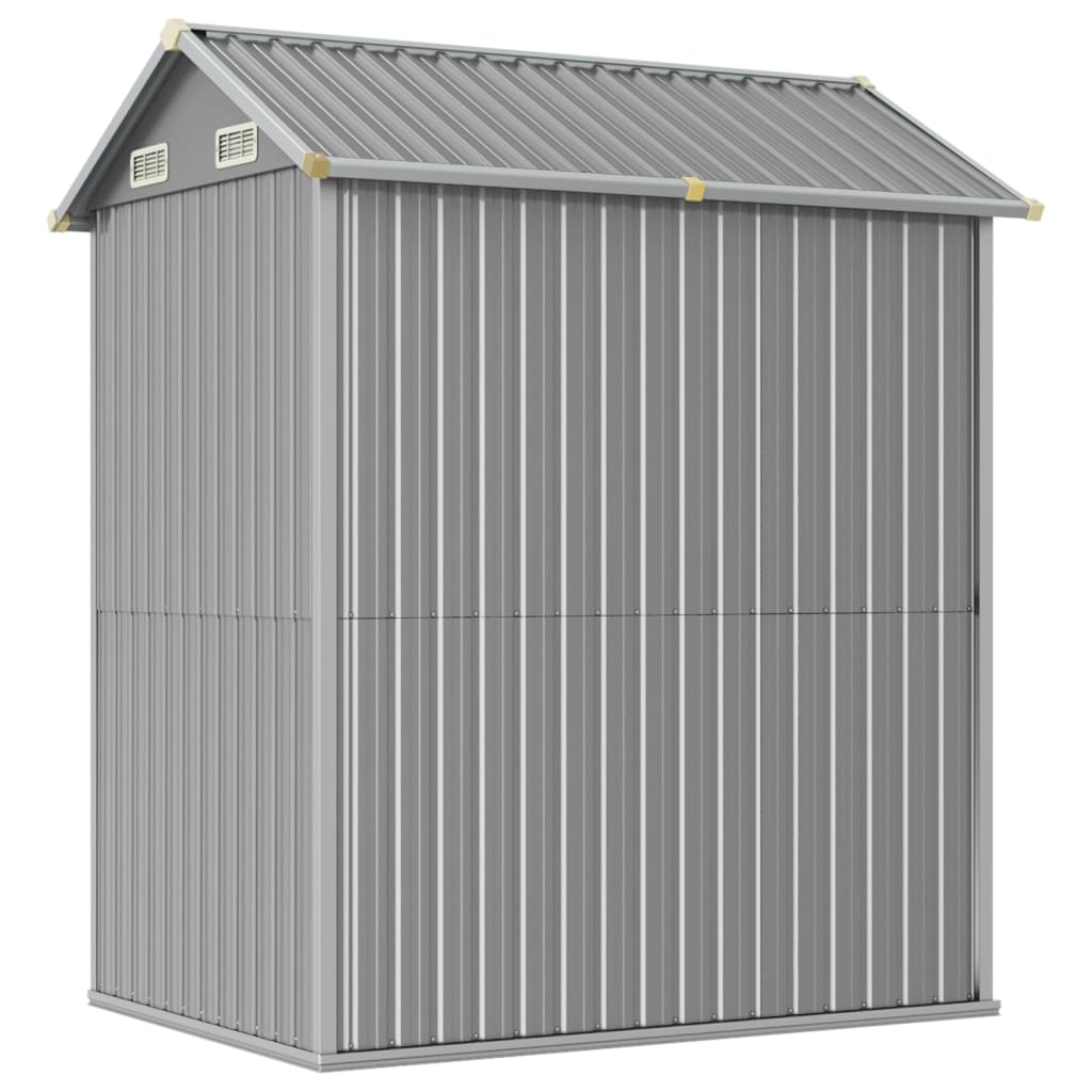 Garden shed, light grey, 192x152.5x237cm, steel