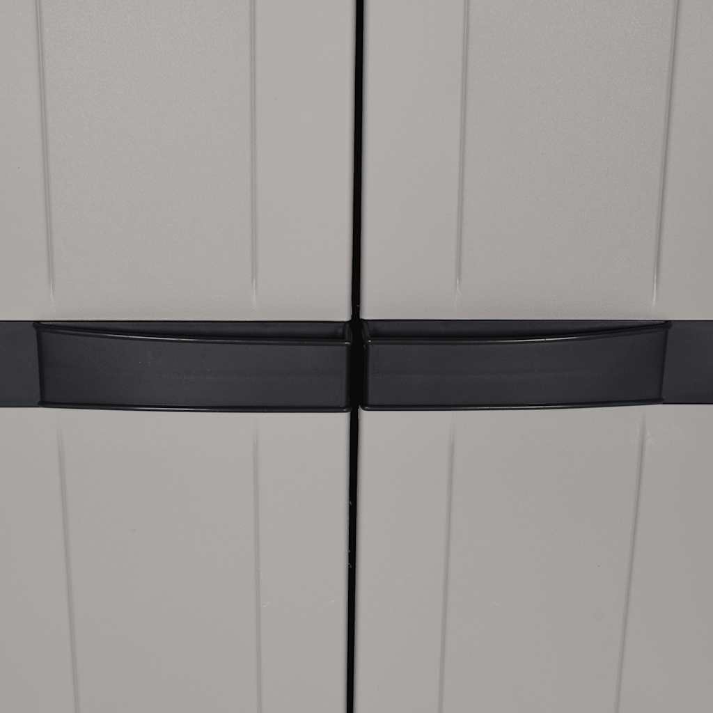 Lauko spintelė daiktams, pilkos/juodos spalvos, 65x37x165cm, PP