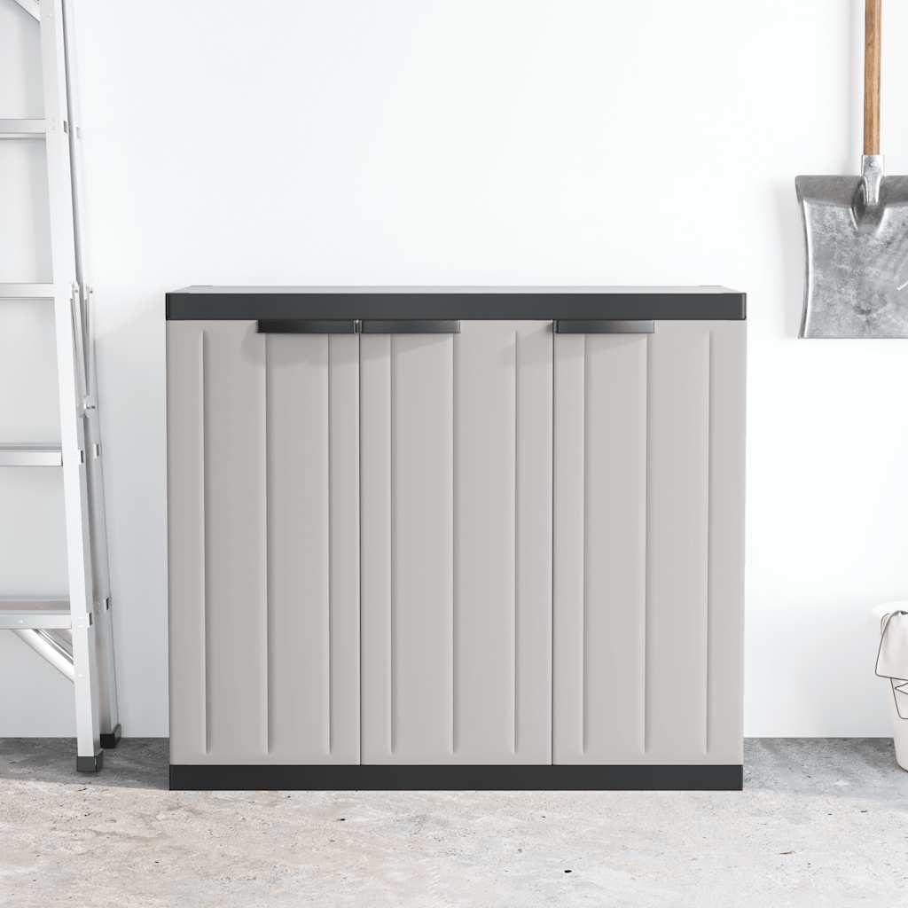 Lauko spintelė daiktams, pilkos/juodos spalvos, 97x37x85cm, PP