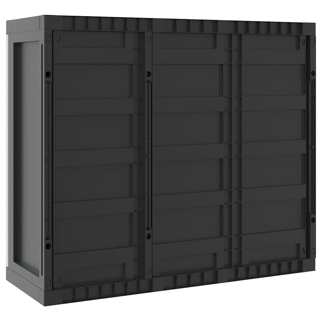 Lauko spintelė daiktams, pilkos/juodos spalvos, 97x37x85cm, PP
