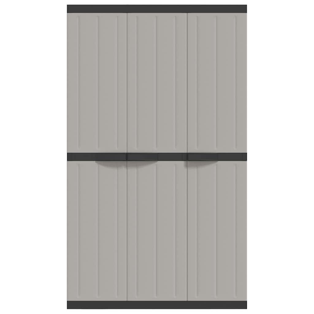 Lauko spintelė daiktams, pilkos/juodos spalvos, 97x37x165cm, PP